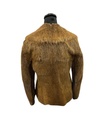 Nutria Fur Jacket with Zipper Front and Shirt Collar