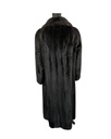 Ranch Mink Coat with Wing Tip Collar and Straight Open Sleeves