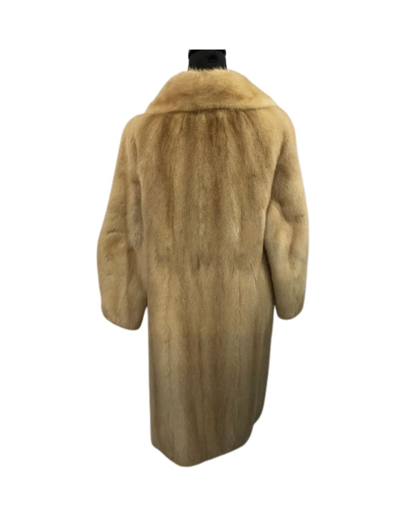 Pastel Mink Stroller with Shawl Collar and Straight Sleeves 