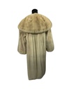 Tourmaline Mink Coat with Shawl Collar and Straight Open Sleeves