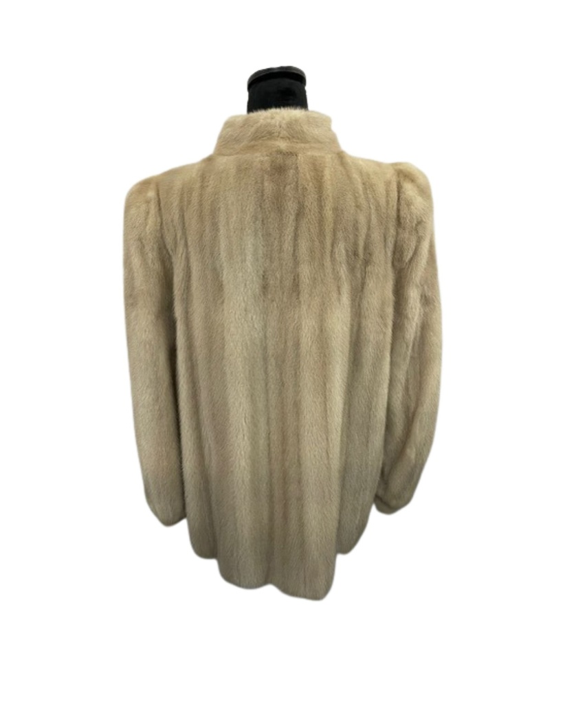 Rovalia Mink Jacket with Wing Tip Collar and Princess Band Sleeves