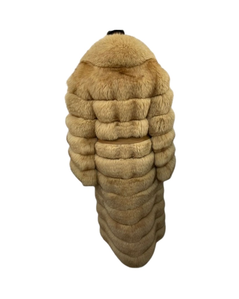 Amber Fox Full-Length Coat – Zip-Off Convertible to Jacket