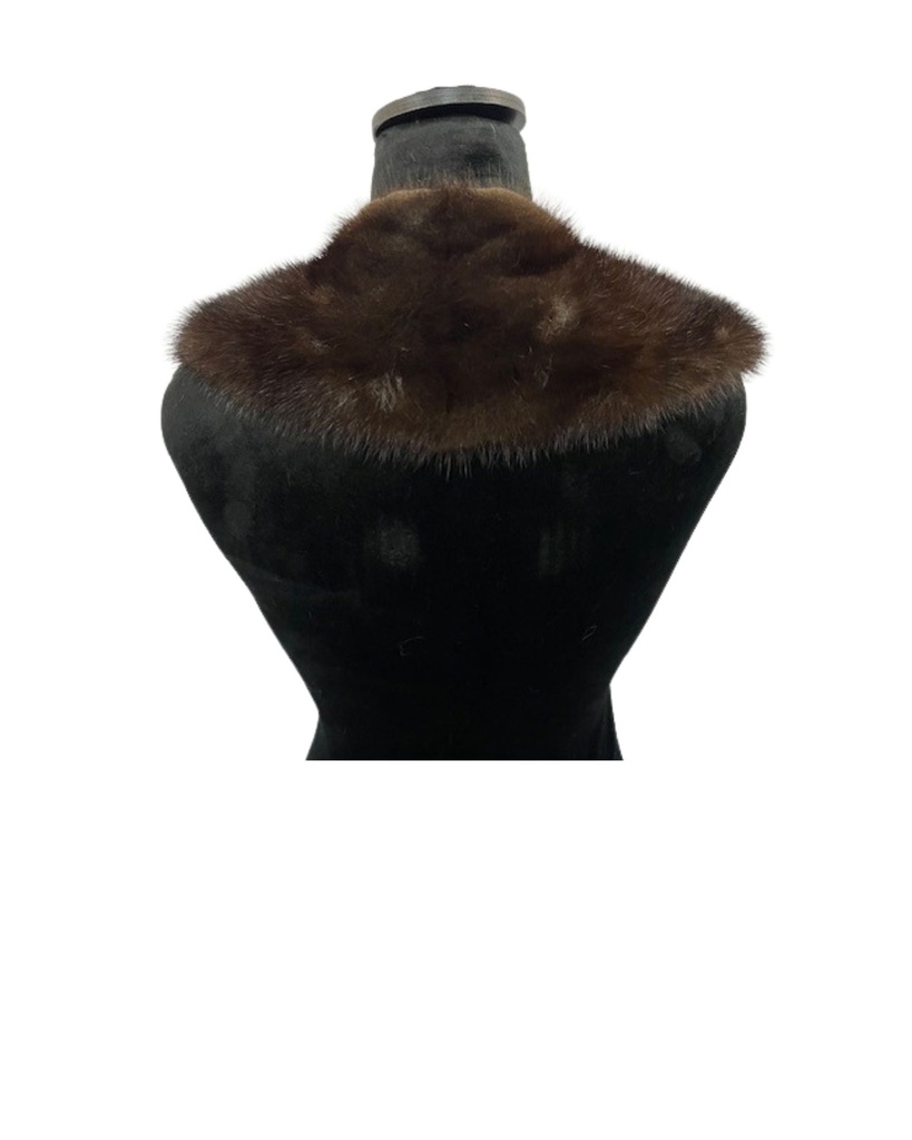 Mahogany Mink Coat with Shawl Collar