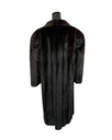 Full-Length Ranch Mink Coat with Shawl Collar and Straight Sleeves