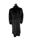 Black Glamma Mink Coat with Shawl Collar and Princess Band Sleeves