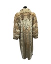American Cat Lynx Full-Length Coat with Wing Tip Collar and Straight Sleeves