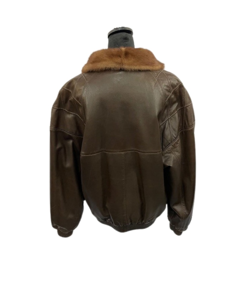 Men’s Nappa Lamb Reversible Jacket to Lunaraine Mink with Wing Tip Collar
