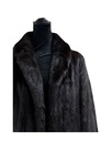 Full-Length Ranch Mink Coat with Shawl Collar & Open Straight Sleeves