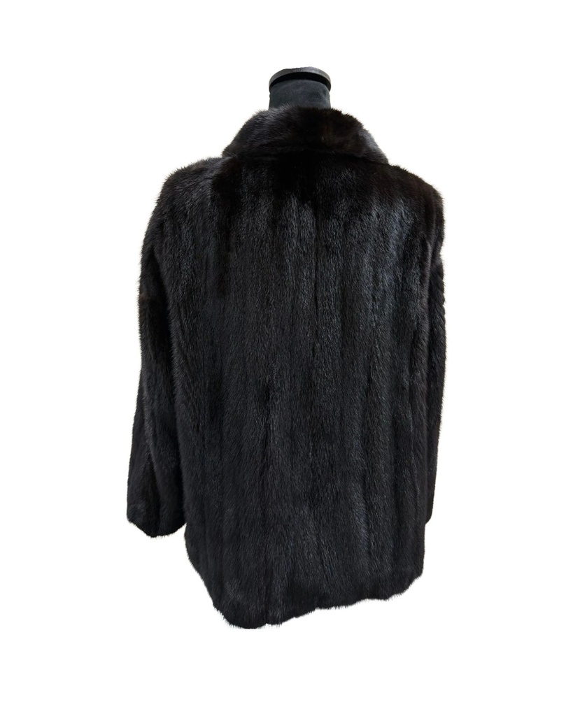 Ranch Mink Stroller with Wing Tip Collar & Open Straight Sleeves