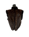 Mahogany Mink Vest with Stenciled Spots 