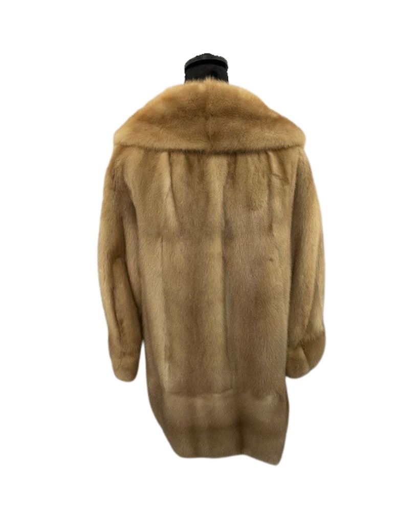 Pastel Mink Stroller with Wing Tip Collar & Banded Sleeves 