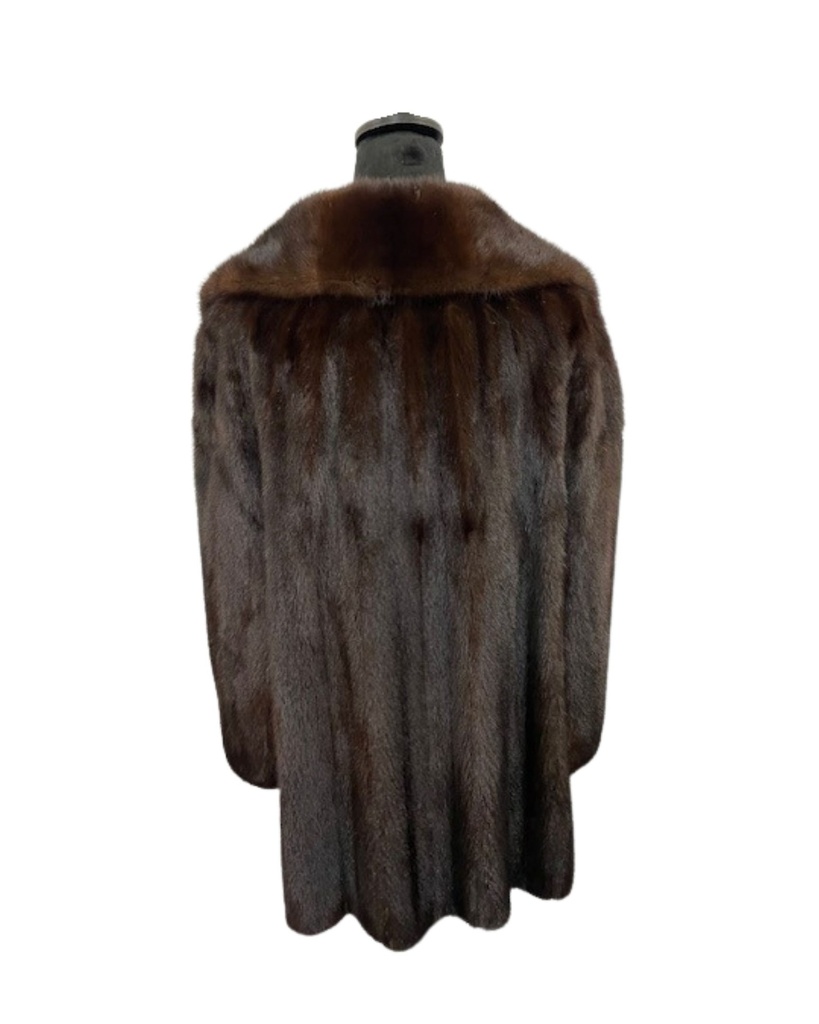 Mahogany Mink Stroller with Wing Tip Collar