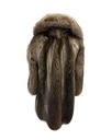Raccoon Coat for Extreme Cold Weather, Shawl Collar, Open Sleeves