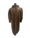 Natural Full Length Beaver Coat with Wing Tip Collar & Horizontal Sleeves