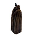 Mahogany Mink Jacket with Shawl Collar & Banded Cuffs