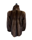 Mahogany Mink Jacket with Shawl Collar & Banded Cuffs