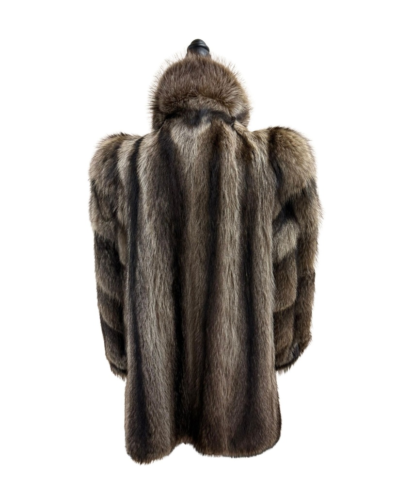 Raccoon Stroller with Shawl Collar & Horizontal Sleeves