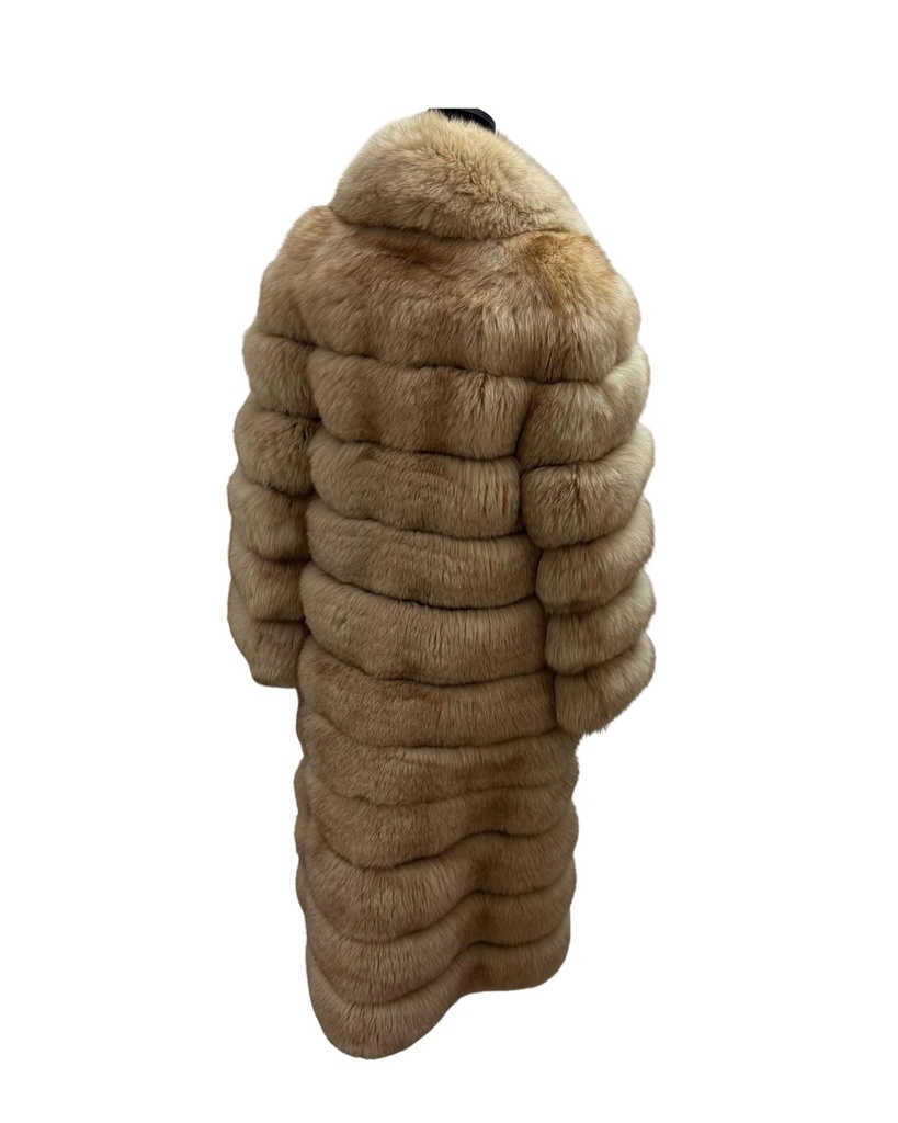 Amber Fox Full-Length Coat – Zip-Off Convertible to Jacket