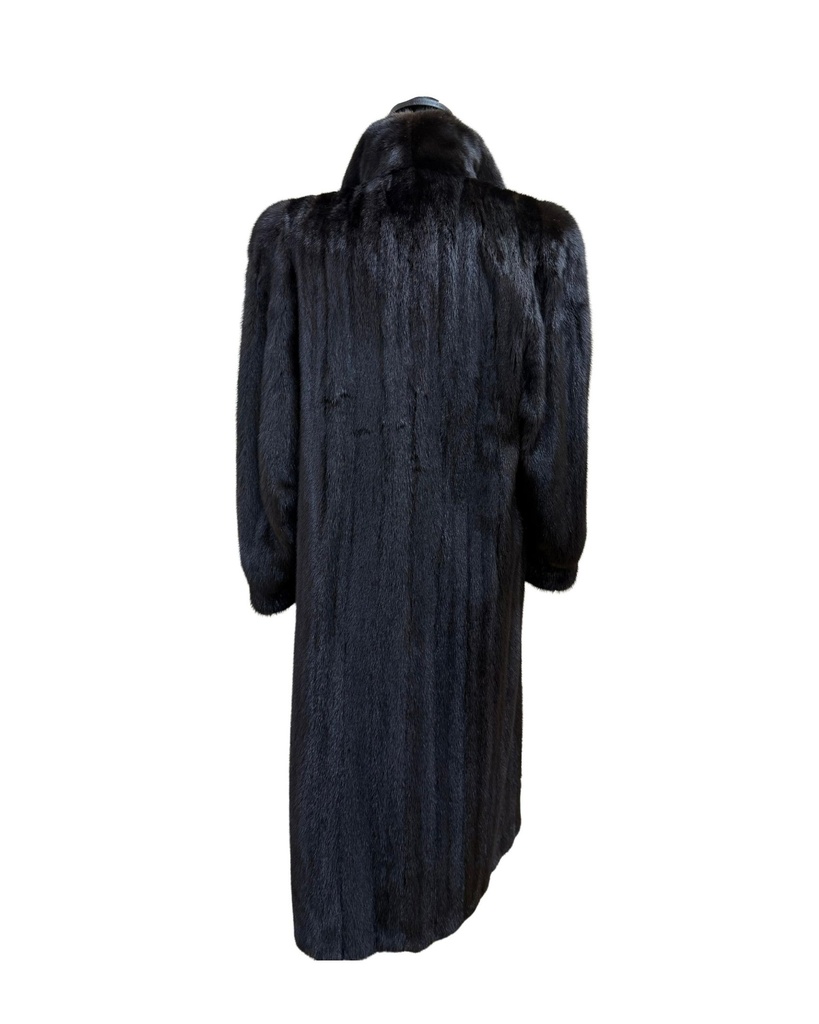 Mink Jacket with Notch Collar & Open Sleeves 