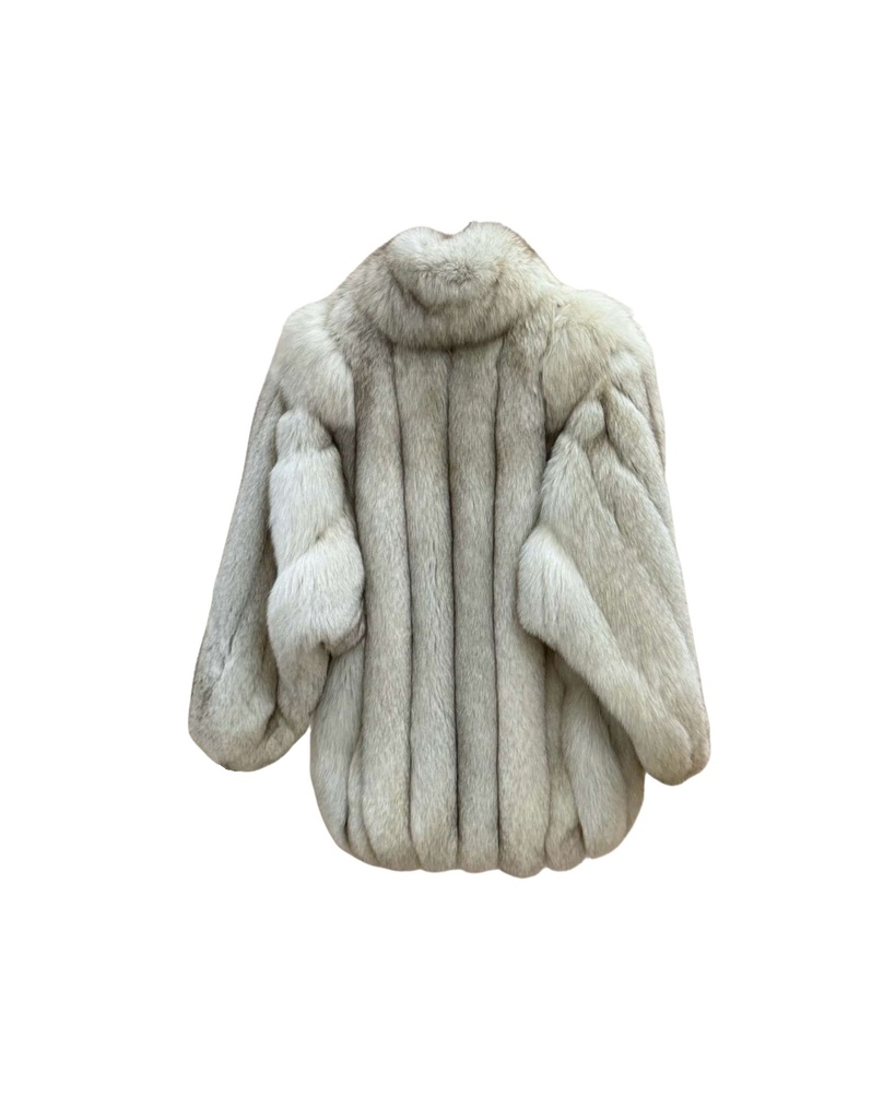 Blue Fox Stroller with Mandarin Collar & Raglan Sleeves 