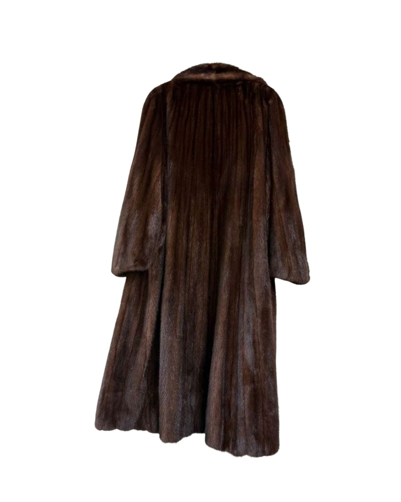 Female Mink Coat with Shawl Collar & Bell Sleeves 