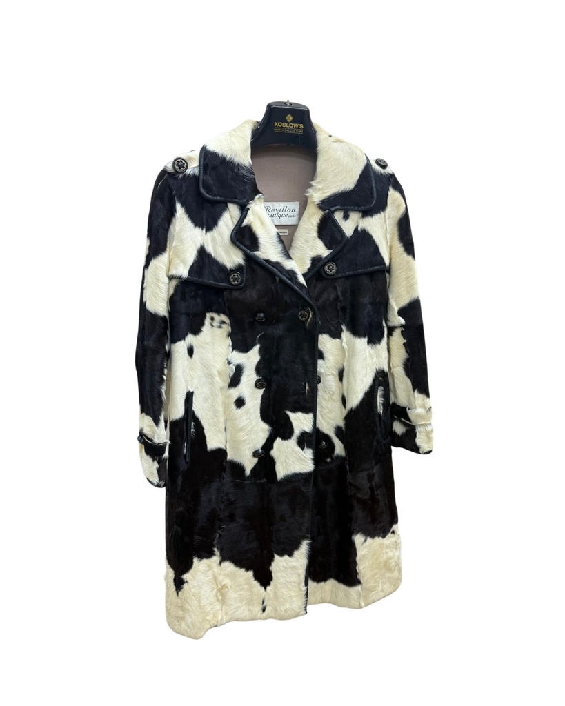 Double Breasted Persian Lamb Skin Stroller with Belt (Revlon Boutique Paris)