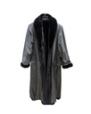 Natural Llama Female Mink Coat (Reversible Rainwear) with Shawl Collar & Open Sleeves
