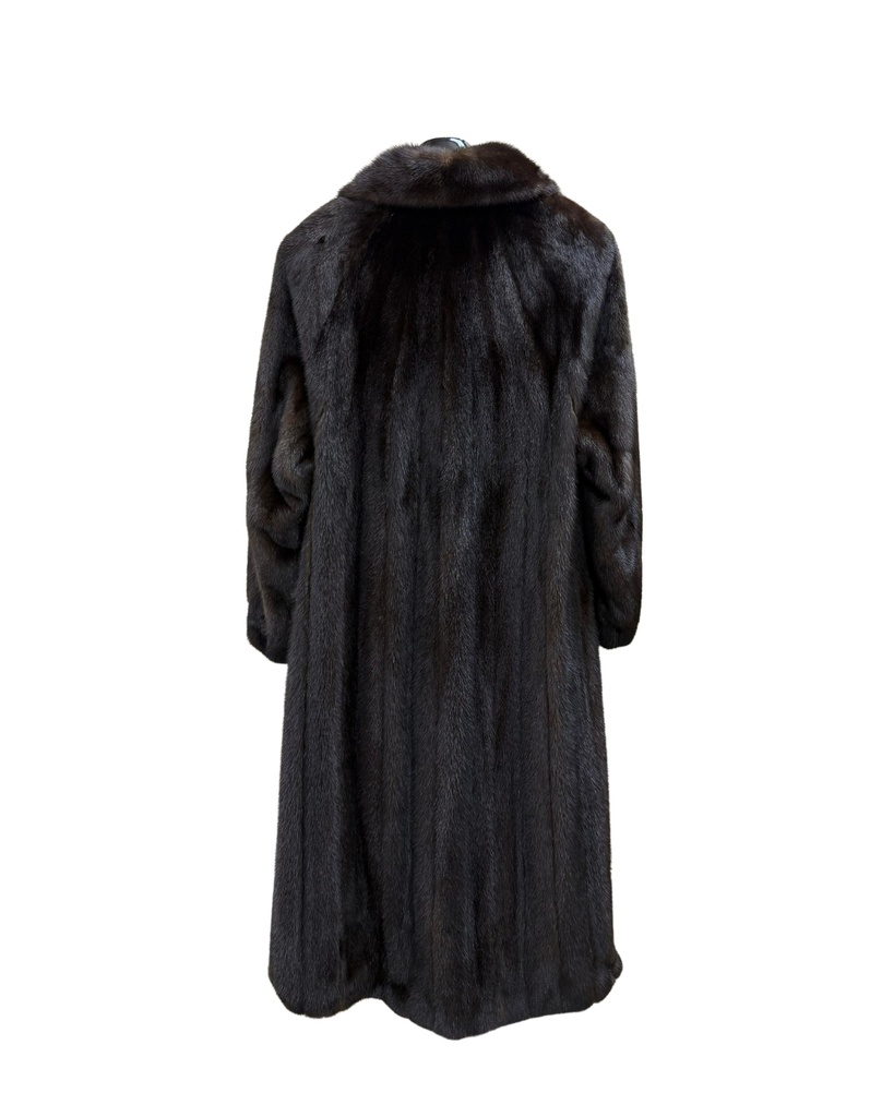 Mink Coat with Wing Tip Collar, Princess Band & Wrangling Sleeves
