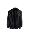 Natural Ranch Mink Jacket with Diagonal Sleeves & Elastic Trim 