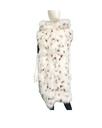 White Fox Dyed Spotted Vest with Hood