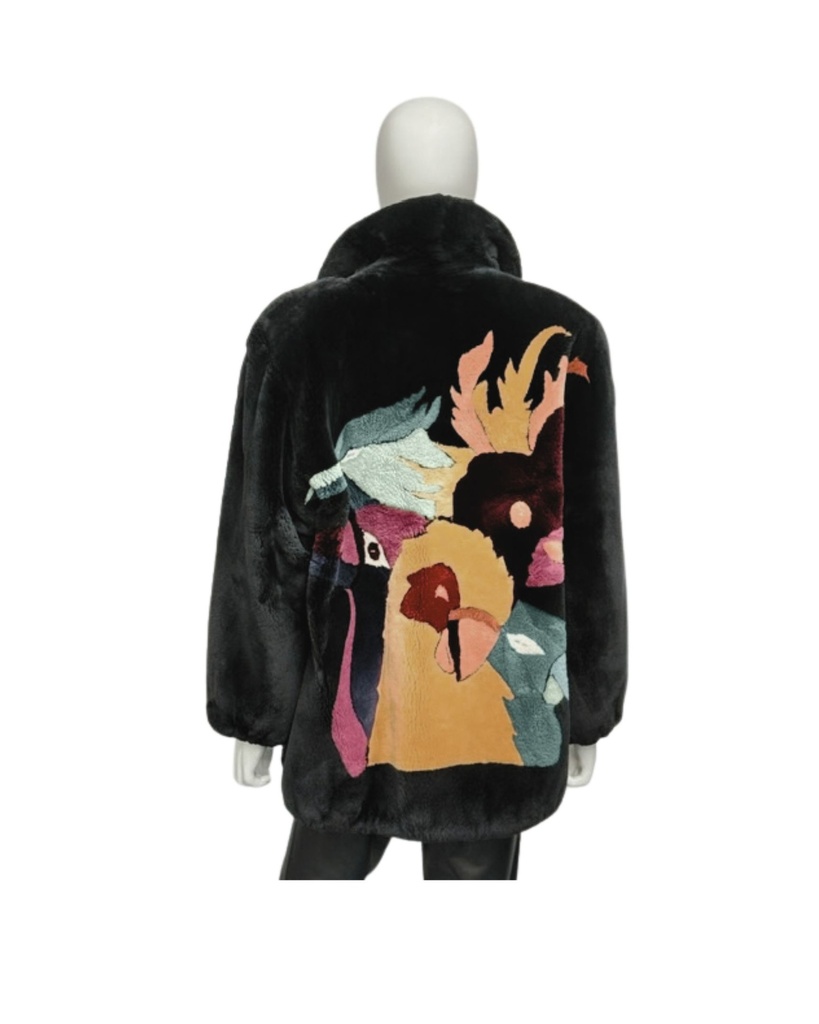 Sheared Beaver Fur Bomber Jacket
