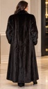 Full-Length Black Ranch Split Mink Fur Coat