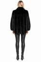 Black Mink Stroller Shawl Collar Size Large 
