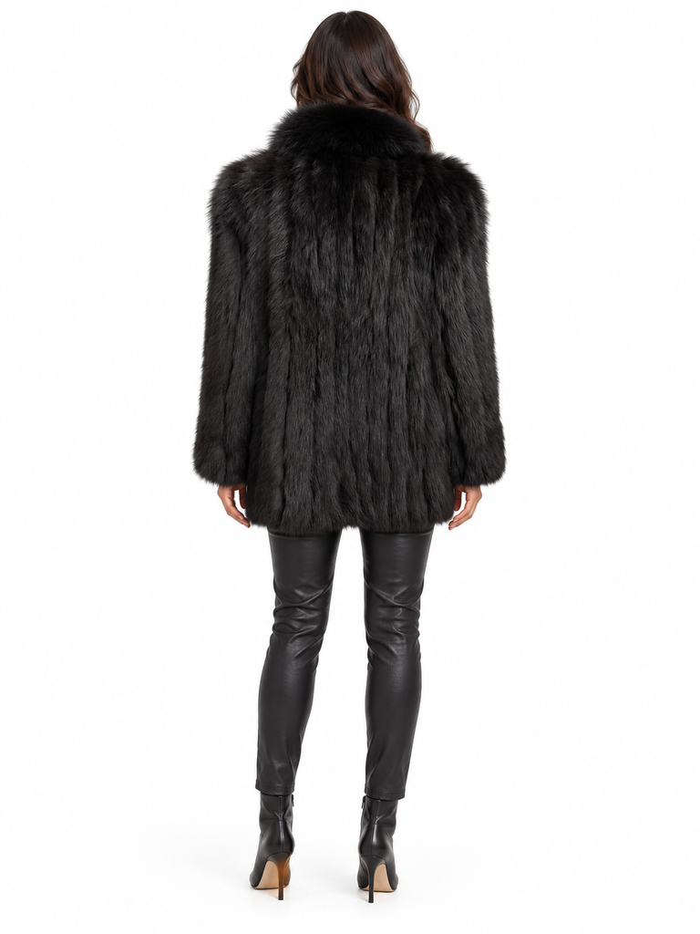 Black Fox Jacket Size Small 