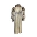 Grey Cross Mink Coat & Cuffs Blue Fox Sleeves & Tuxedo