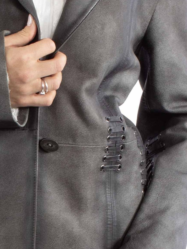 Vintage Long Length Coat (Grey)
