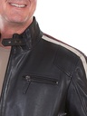 Leather Jacket with Quilted Front Insert