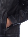 Men's Soft Lamb Vintage Leather Jacket (Black)