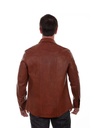 Men's Leather Shirt Jacket (Cognac)