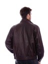 Men's Featherlite Leather Jacket with Double Collar ( Chocolate w/ Cognac)