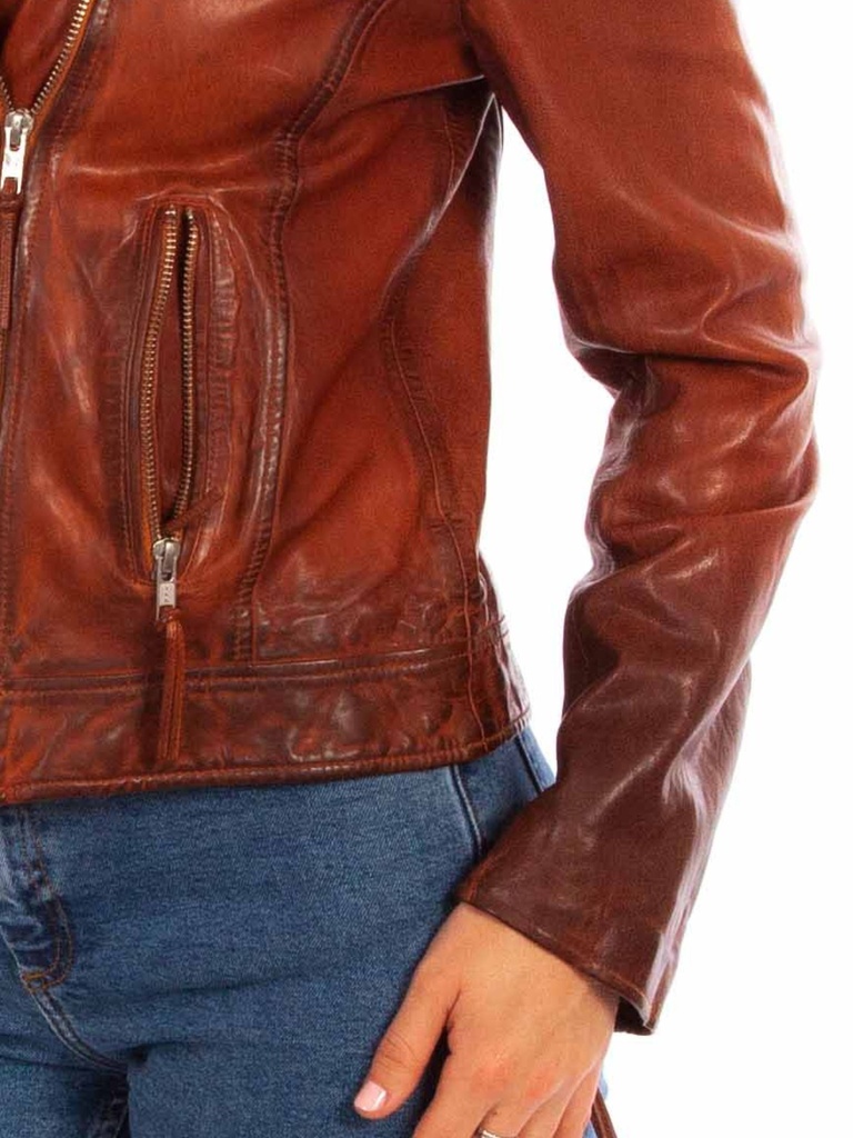 Ladies Mc Jacket (Vintage Brown)