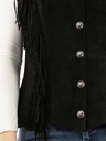 Ladies Snap Front Closure Vest (Black)