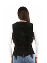 Ladies Snap Front Closure Vest (Black)