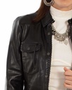 Ladies Snap Front Jacket (Black Lamb)