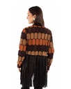 Ladies Multi-Color Leather Patch Jacket
