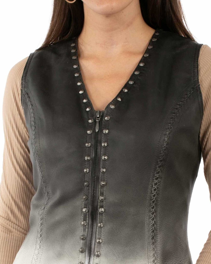 Ladies  Vest (Ombre Vintage Black)