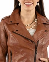 Ladies Motor Cycle Jacket (Tan)