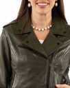 Ladies Motor Cycle Jacket (Olive)