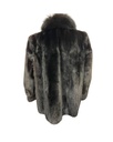 Black Mink Jacket w/ Black Fox Tuxedo