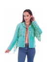 Cowgirl Suede Fringe Jacket (Turquoise)